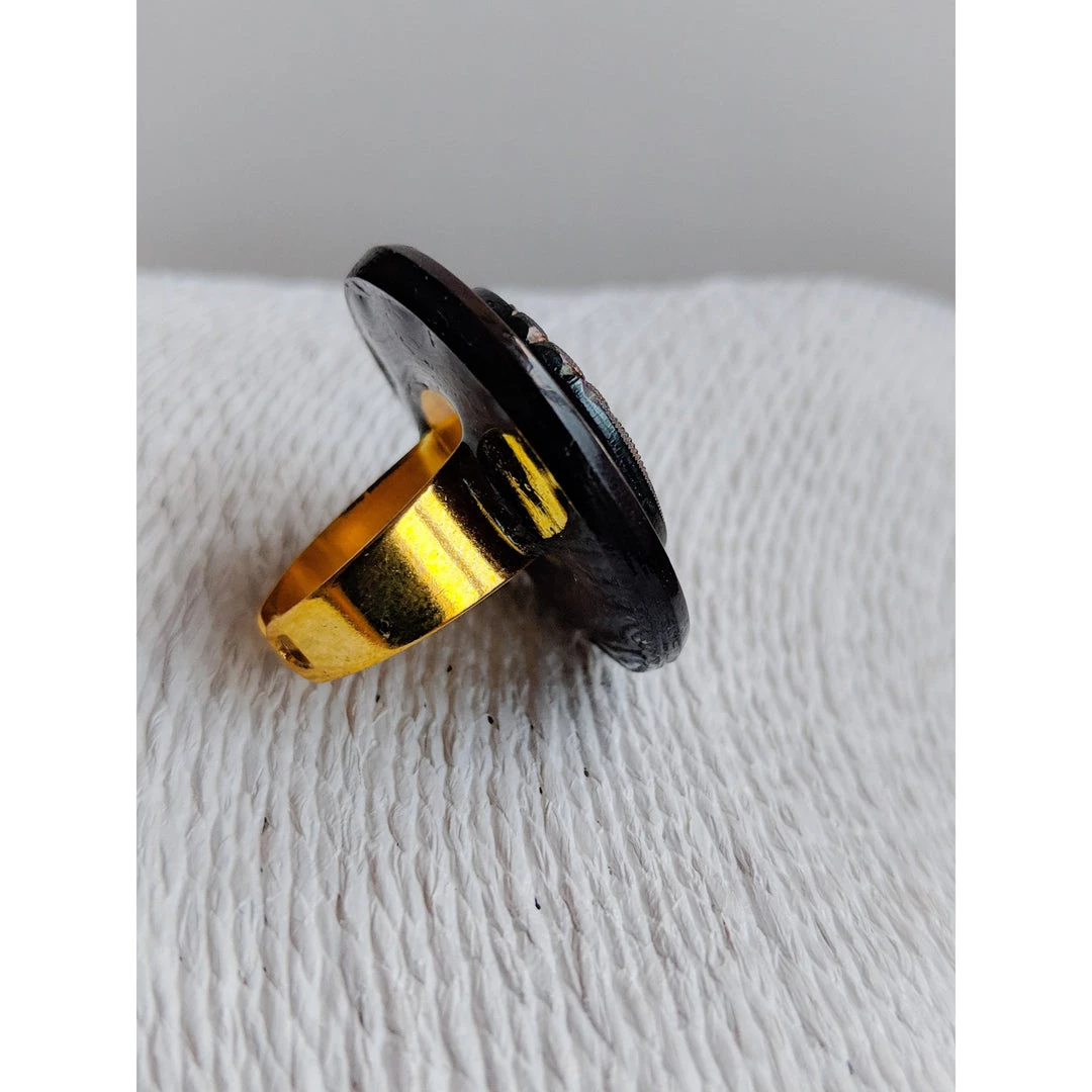 Tracy Burton Shop By Vendor 1940s Button Adjustable Ring 2 Tracy Burton Shop By Vendor 1940s Button Adjustable Ring