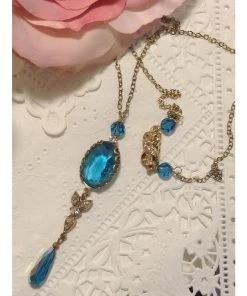 Headpiece Heaven Aquamarine Upcycled Necklace Shop By Vendor