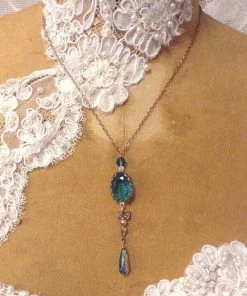 Headpiece Heaven Aquamarine Upcycled Necklace Shop By Vendor