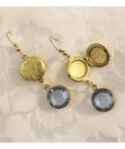 Headpiece Heaven Blue Locket Earrings Shop By Vendor