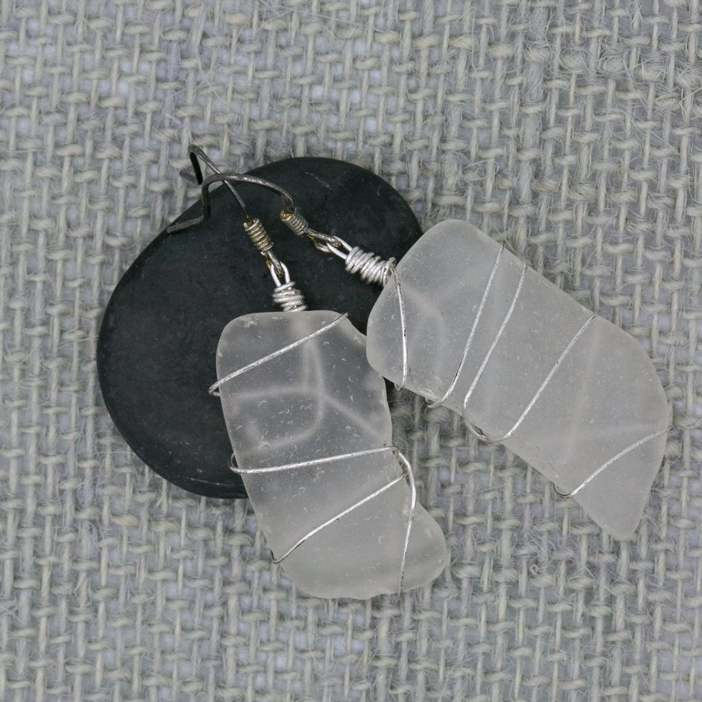 Themis And Thread Accessories Brown Seneca Sea Glass Earrings 6 Themis And Thread Accessories Brown Seneca Sea Glass Earrings