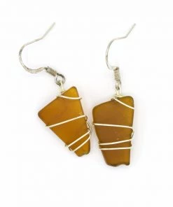 Themis And Thread Accessories Brown Seneca Sea Glass Earrings 16 Themis And Thread Accessories Brown Seneca Sea Glass Earrings