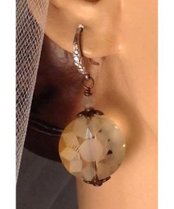 Headpiece Heaven Champagne Crystal Earrings