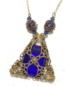 Headpiece Heaven Shop By Vendor Cobalt Crystal Necklace