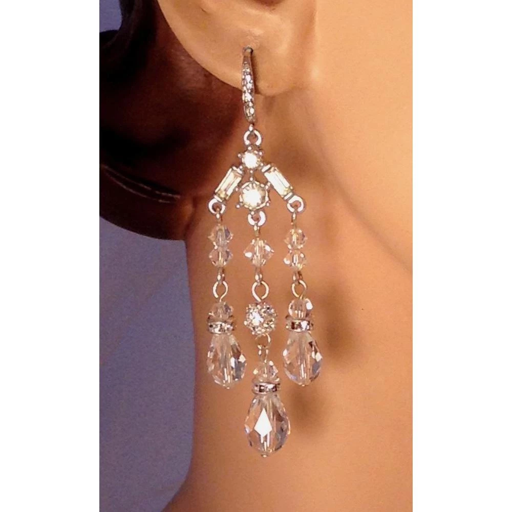 Headpiece Heaven Shop By Vendor Crystal Chandelier Earrings 2 Headpiece Heaven Shop By Vendor Crystal Chandelier Earrings