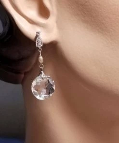 Headpiece Heaven Crystal Disc Earrings