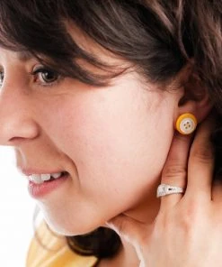 Themis And Thread Accessories Cute As A Button Upcycled Earrings