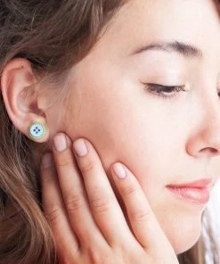 Themis And Thread Accessories Cute As A Button Upcycled Earrings