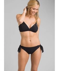 PrAna Daravy Moderate Coverage Ribbed Bikini Bottom Womens