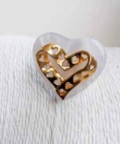 Tracy Burton Shop By Vendor Double Heart Adjustable Ring