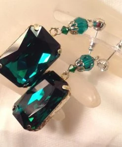 Headpiece Heaven Shop By Vendor Emerald Crystal Earrings