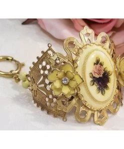 Headpiece Heaven Shop By Vendor Floral Cameo Bracelet