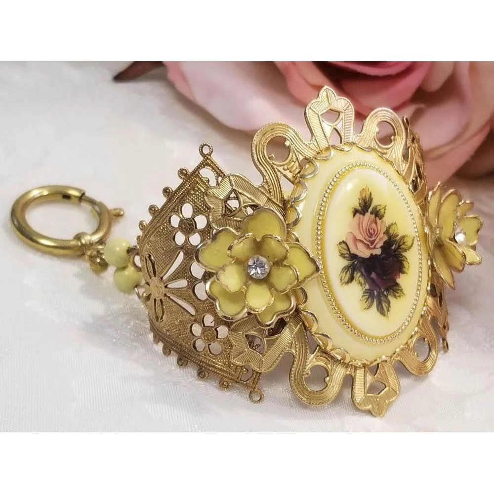 Headpiece Heaven Shop By Vendor Floral Cameo Bracelet 2 Headpiece Heaven Shop By Vendor Floral Cameo Bracelet