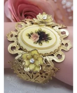 Headpiece Heaven Shop By Vendor Floral Cameo Bracelet 7 Headpiece Heaven Shop By Vendor Floral Cameo Bracelet