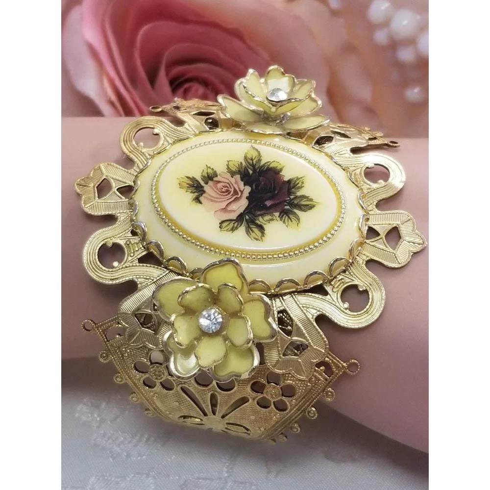 Headpiece Heaven Shop By Vendor Floral Cameo Bracelet 3 Headpiece Heaven Shop By Vendor Floral Cameo Bracelet