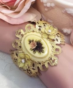 Headpiece Heaven Shop By Vendor Floral Cameo Bracelet