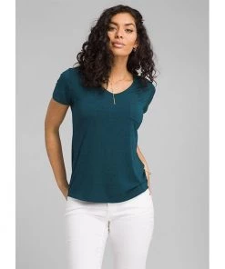PrAna Foundation Short Sleeve V-neck Womens