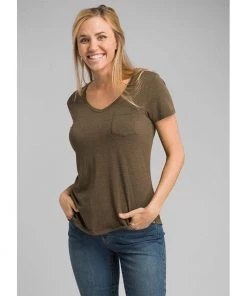 PrAna Foundation Short Sleeve V-neck Womens