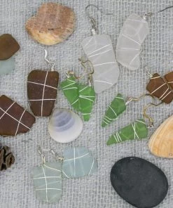 Themis And Thread Green Seneca Sea Glass Earrings Accessories