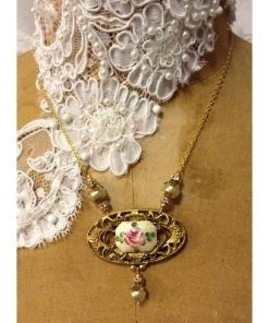 Headpiece Heaven Guilloche Enamel Necklace Set Shop By Vendor
