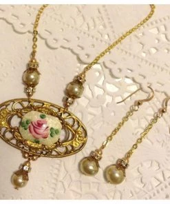 Headpiece Heaven Guilloche Enamel Necklace Set Shop By Vendor 5 Headpiece Heaven Guilloche Enamel Necklace Set Shop By Vendor