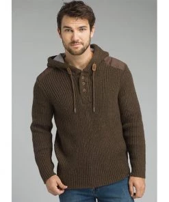 PrAna Hooded Henley Sweater Mens