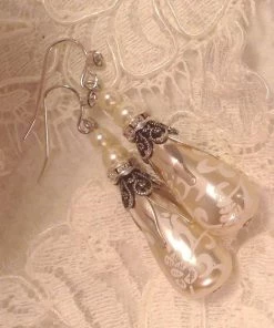 Headpiece Heaven Lace Pearl Earrings Shop By Vendor