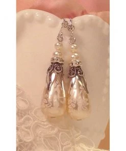 Headpiece Heaven Lace Pearl Earrings Shop By Vendor