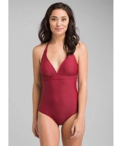 PrAna Lahari Halter Piece Swimsuit Womens 10 PrAna Lahari Halter Piece Swimsuit Womens