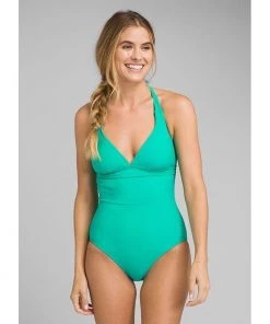 PrAna Lahari Halter Piece Swimsuit Womens 12 PrAna Lahari Halter Piece Swimsuit Womens