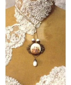 Headpiece Heaven Limoges Porcelain Necklace