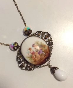 Headpiece Heaven Limoges Porcelain Necklace