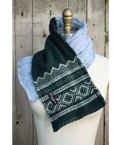 Sutter Larkin Midnight Wool Patchwork Scarf