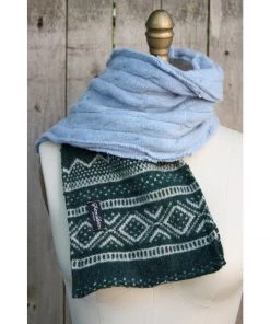 Sutter Larkin Midnight Wool Patchwork Scarf