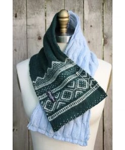 Sutter Larkin Midnight Wool Patchwork Scarf