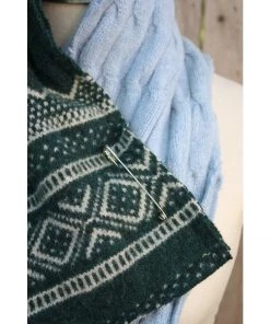 Sutter Larkin Midnight Wool Patchwork Scarf