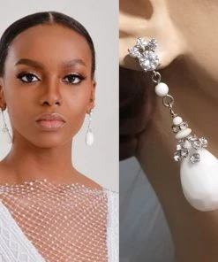 Headpiece Heaven Milk Glass Earrings Shop By Vendor