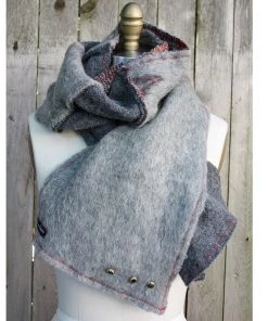 Sutter Larkin Accessories Multi Gray Upcycled Patchwork Scarf
