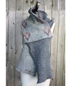 Sutter Larkin Accessories Multi Gray Upcycled Patchwork Scarf