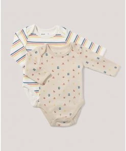Pact Organic Baby Long Sleeve Bodysuit 2-Pack