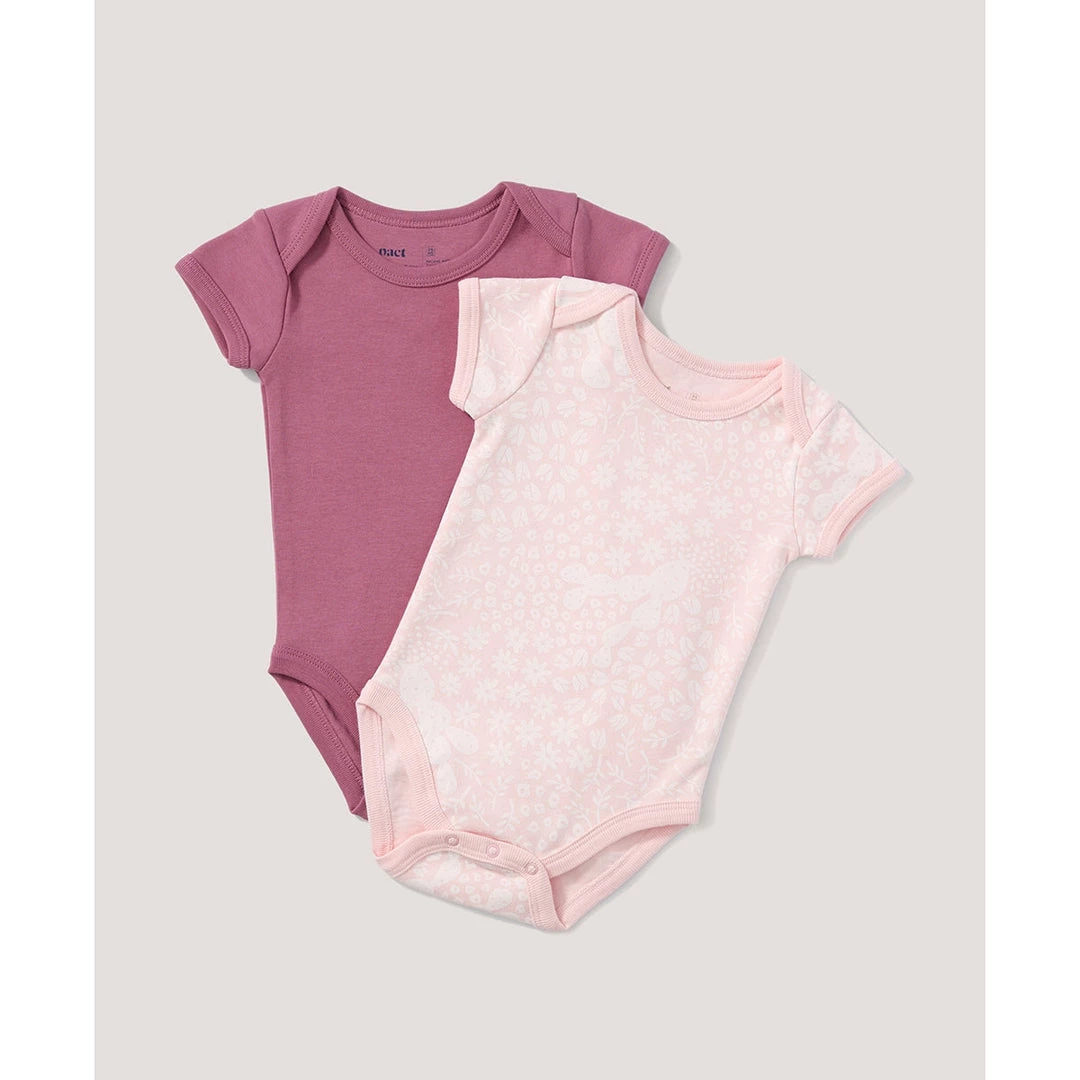 Pact Organic Baby Short Sleeve Bodysuit 2-Pack Kids 1 Pact Organic Baby Short Sleeve Bodysuit 2-Pack Kids