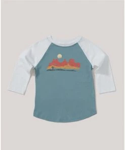 Pact Organic Kids Shortstop Raglan Graphic Tee