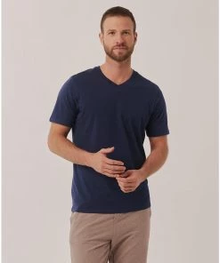Pact Organic Men Softspun V-Neck Tee