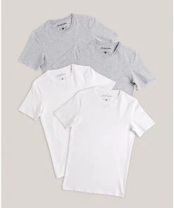 Pact Organic Men Stretch-Fit Crew Undershirt 4-Pack Shop By Partner