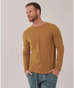 Shop By Partner Pact Organic Men Textured Long Sleeve Tee