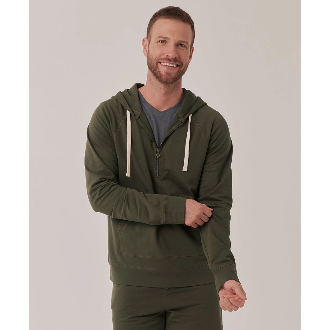 Shop By Partner Pact Organic Men The Rec Half Zip Hoodie 1 Shop By Partner Pact Organic Men The Rec Half Zip Hoodie