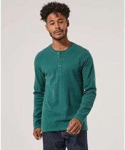 Pact Organic Men Clearance Thermal Waffle Henley