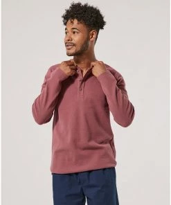 Pact Organic Men Clearance Thermal Waffle Henley