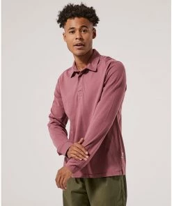Pact Organic Men Clearance Vintage Long Sleeve Polo