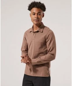 Pact Organic Men Clearance Vintage Long Sleeve Polo
